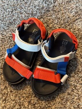 GAP Kids Red White Blue Adjustable Sport Sandals